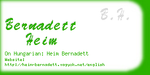 bernadett heim business card